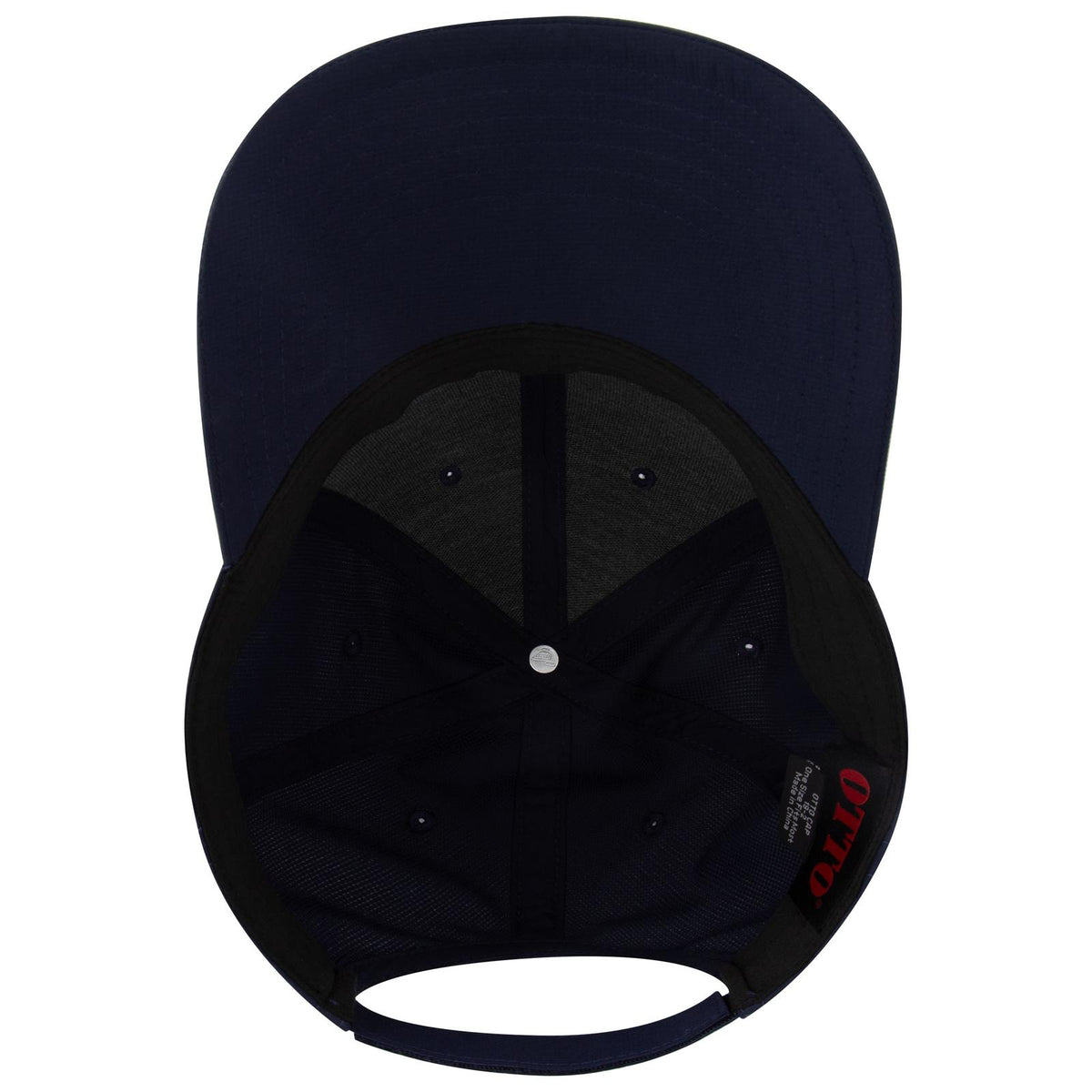 Inside View of 004 - Navy OTTO CAP 6 Panel Low Profile Baseball Cap