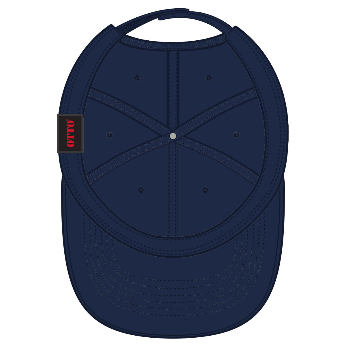 Inside View of 004 - Navy OTTO CAP 6 Panel Low Profile Baseball Cap