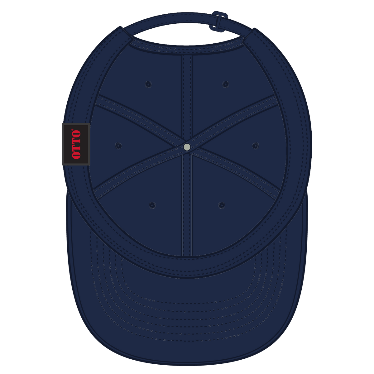 Inside View of 004 - Navy OTTO CAP 6 Panel Low Profile Baseball Cap