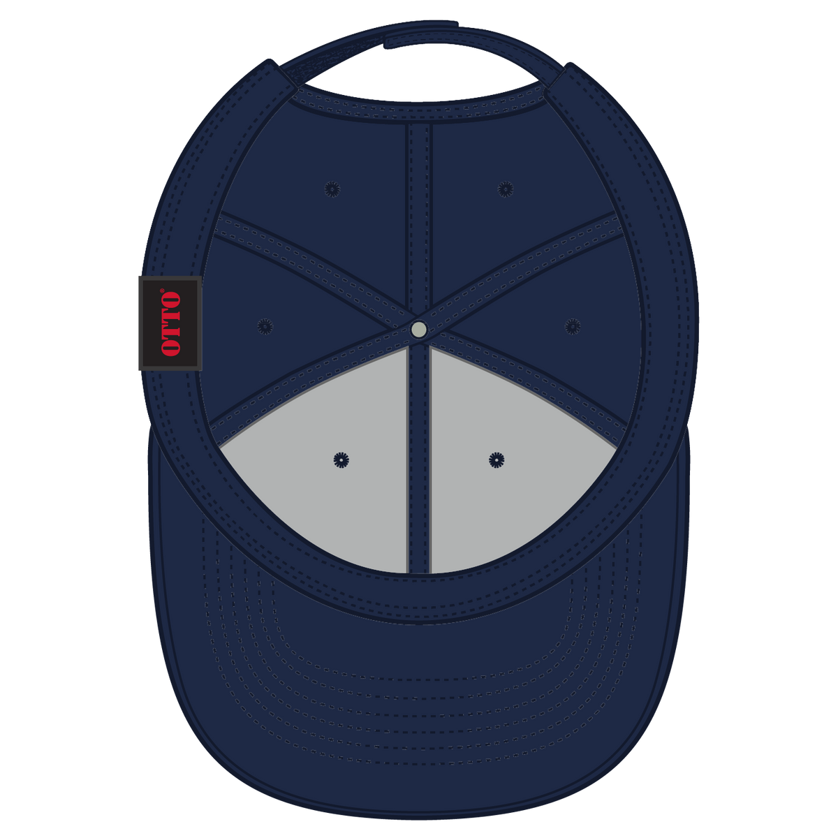 Inside View of 004 - Navy OTTO CAP 6 Panel Low Profile Baseball Cap
