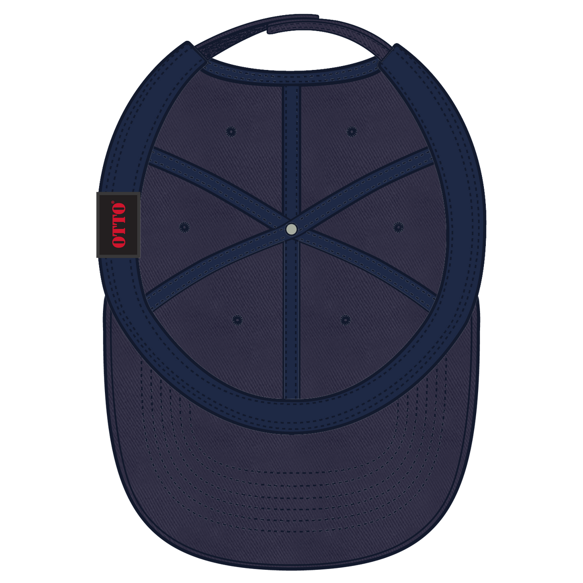 Inside View of 004 - Navy OTTO CAP 6 Panel Low Profile Baseball Cap