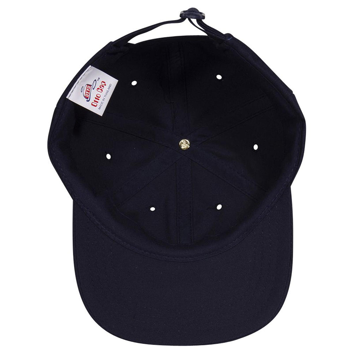 Inside View of 004 - Navy OTTO CAP 6 Panel Low Profile Baseball Cap