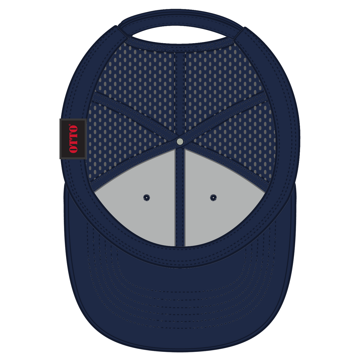 Inside View of 004 - Navy OTTO CAP 6 Panel Low Profile Baseball Cap