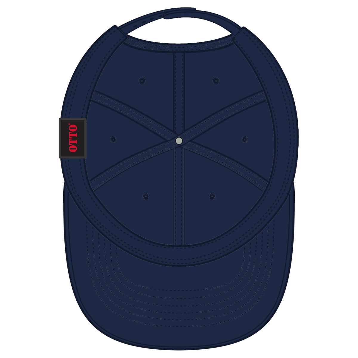 Inside View of 004 - Navy OTTO CAP 6 Panel Low Profile Baseball Cap