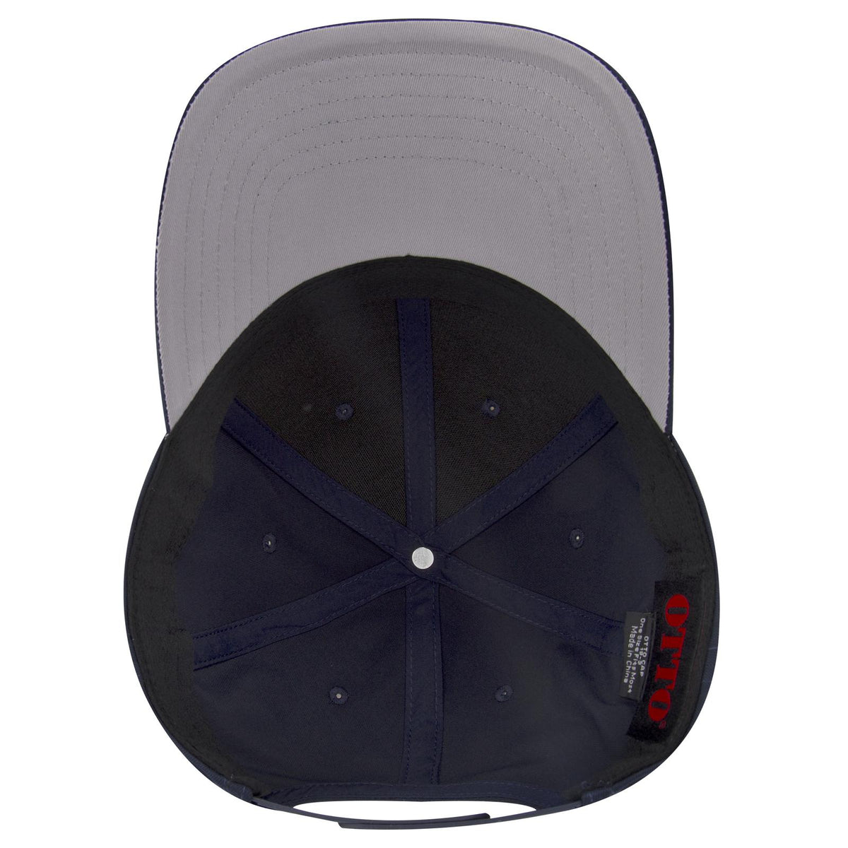 Inside View of 004 - Navy OTTO CAP 6 Panel Low Profile Baseball Cap