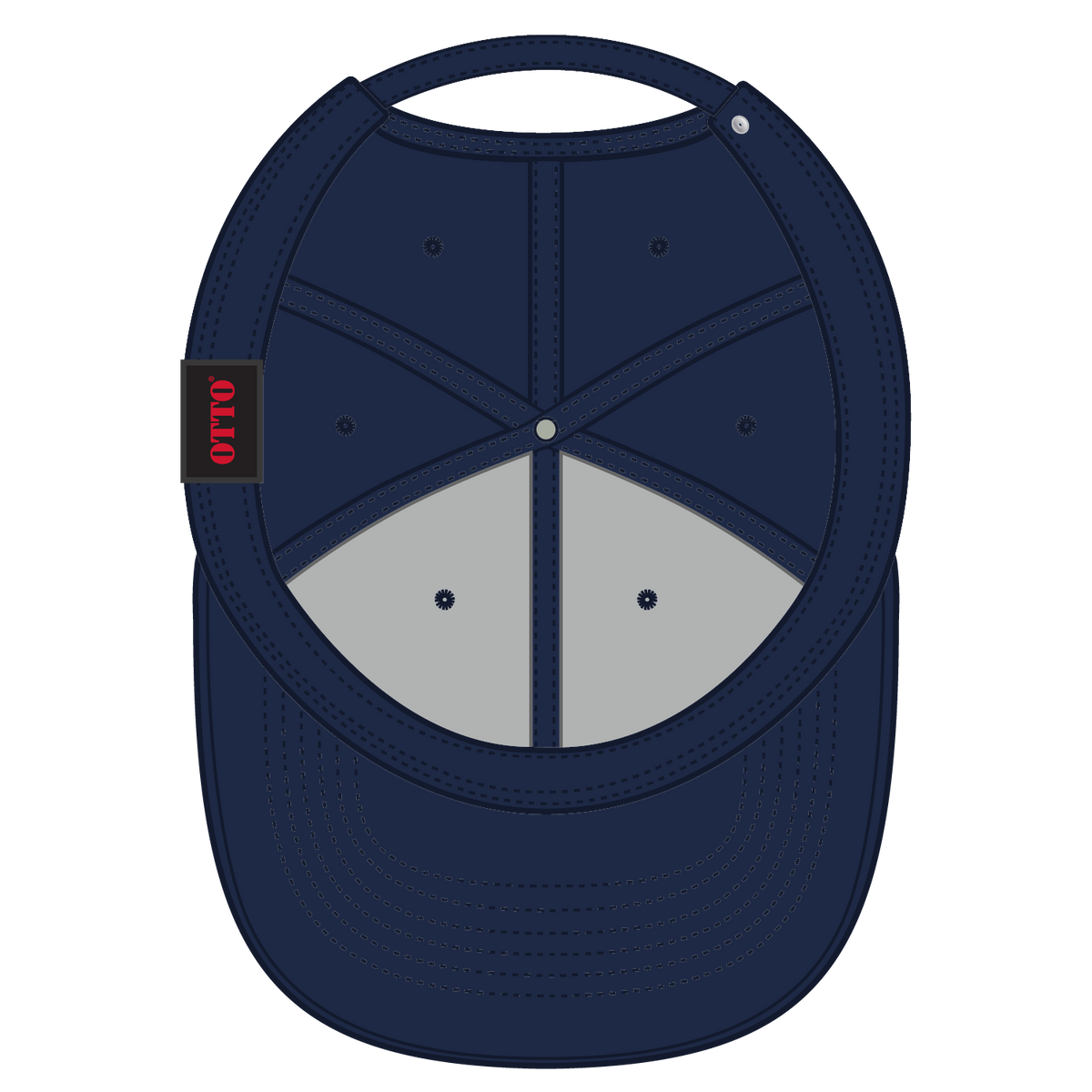 Inside View of 004 - Navy OTTO CAP 6 Panel Low Profile Baseball Cap