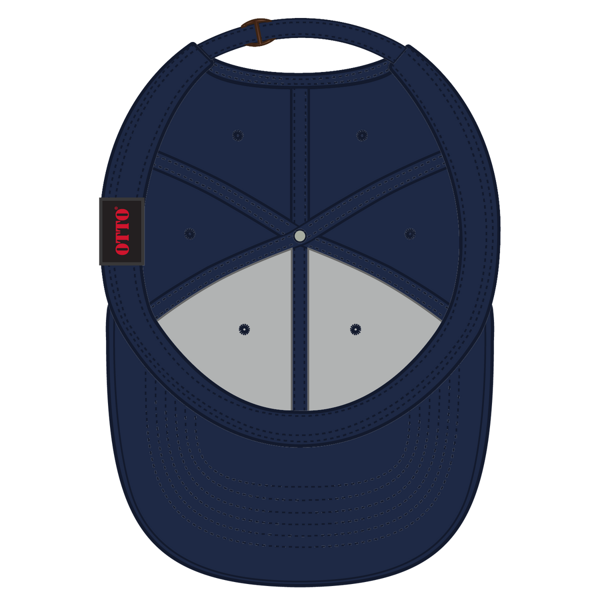 Inside View of 004 - Navy OTTO CAP 6 Panel Low Profile Baseball Cap
