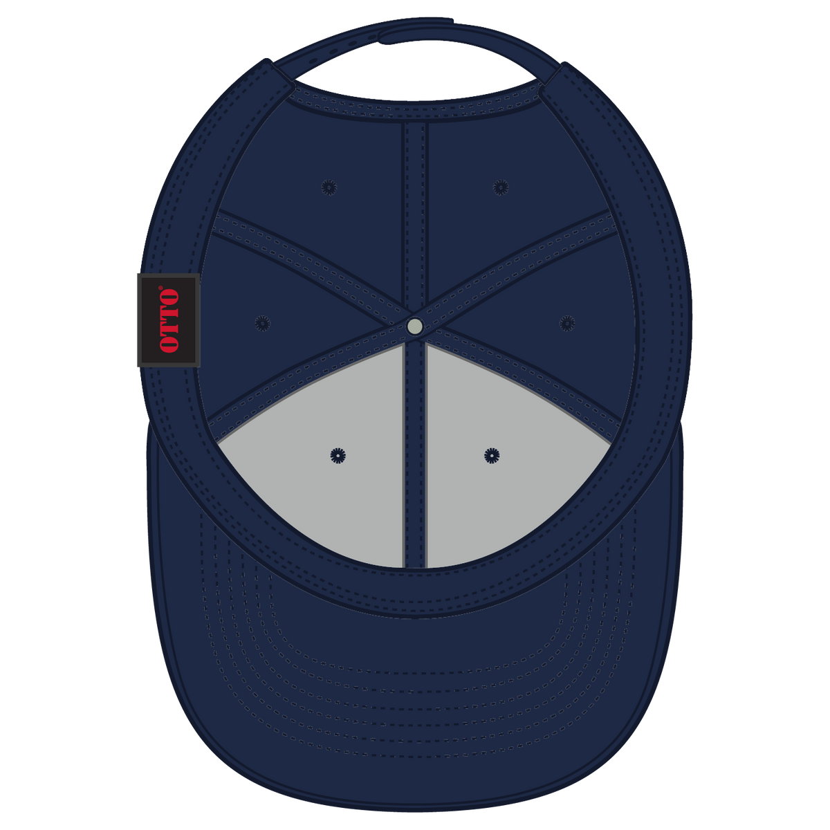 Inside View of 004 - Navy OTTO CAP 6 Panel Low Profile Baseball Cap