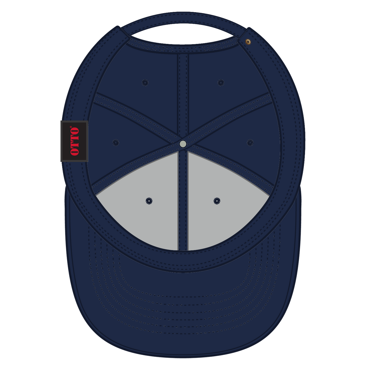 Inside View of 004 - Navy OTTO CAP 6 Panel Low Profile Baseball Cap