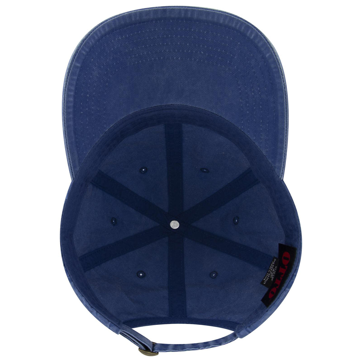 Inside View of 004 - Navy OTTO CAP 6 Panel Low Profile Dad Hat