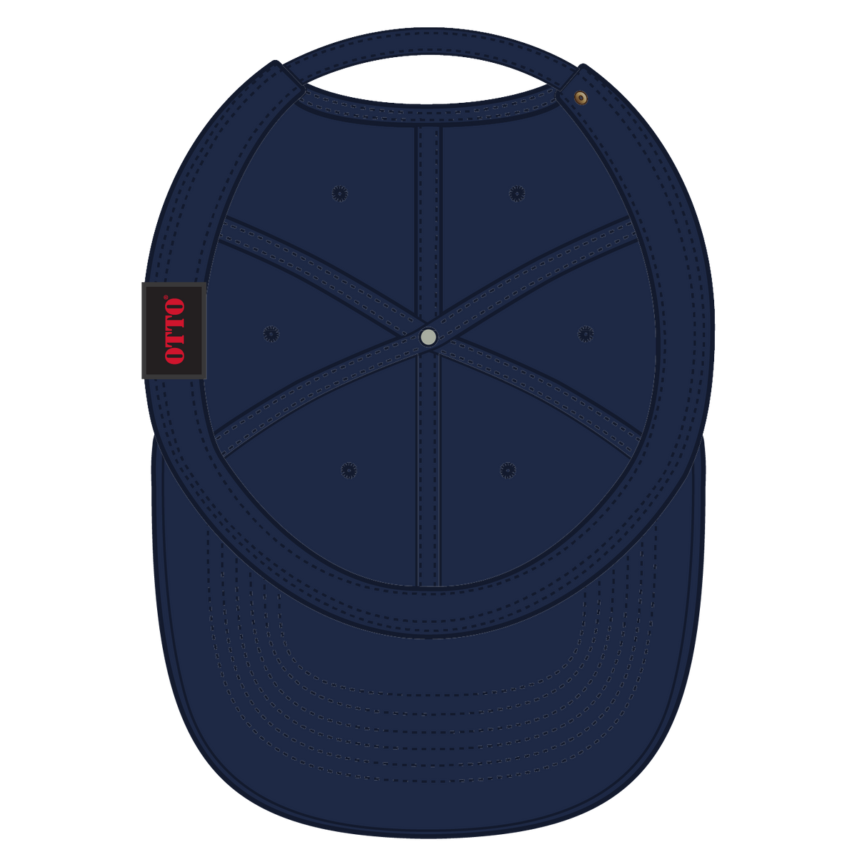 Inside View of 004 - Navy OTTO CAP 6 Panel Low Profile Dad Hat