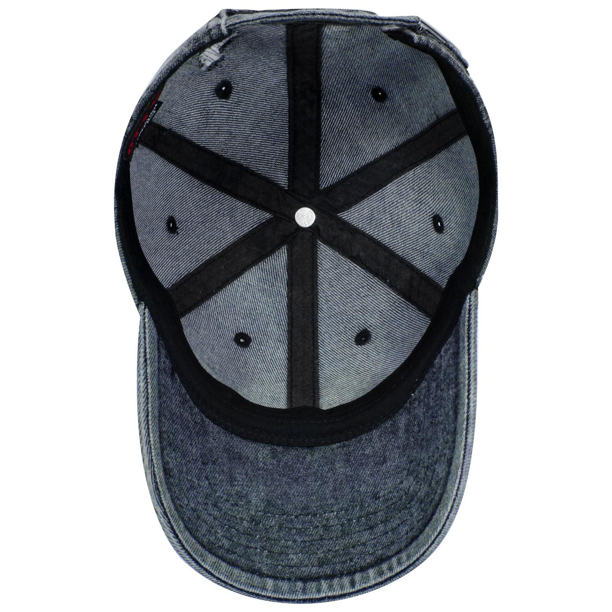 Inside View of 004 - Navy OTTO CAP 6 Panel Low Profile Dad Hat