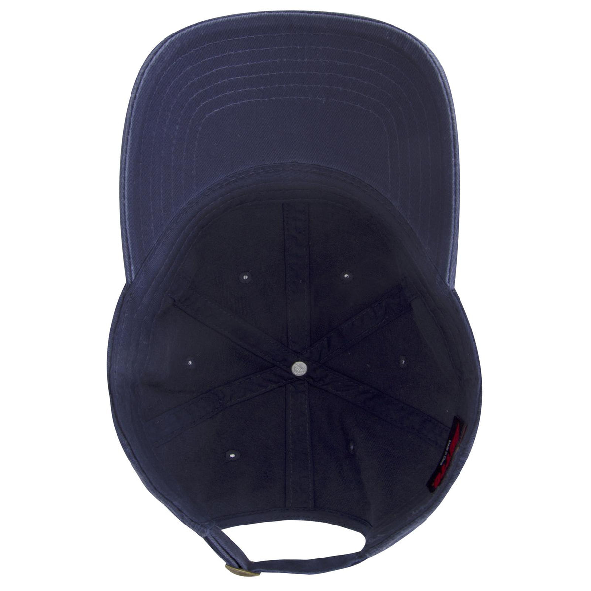 Inside View of 004 - Navy OTTO CAP 6 Panel Low Profile Dad Hat