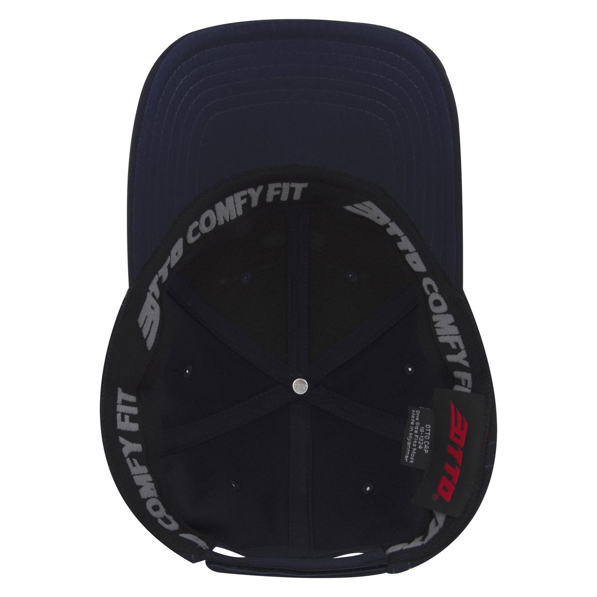 Inside View of 004 - Navy OTTO CAP "OTTO COMFY FIT" 6 Panel Low Profile Baseball Cap