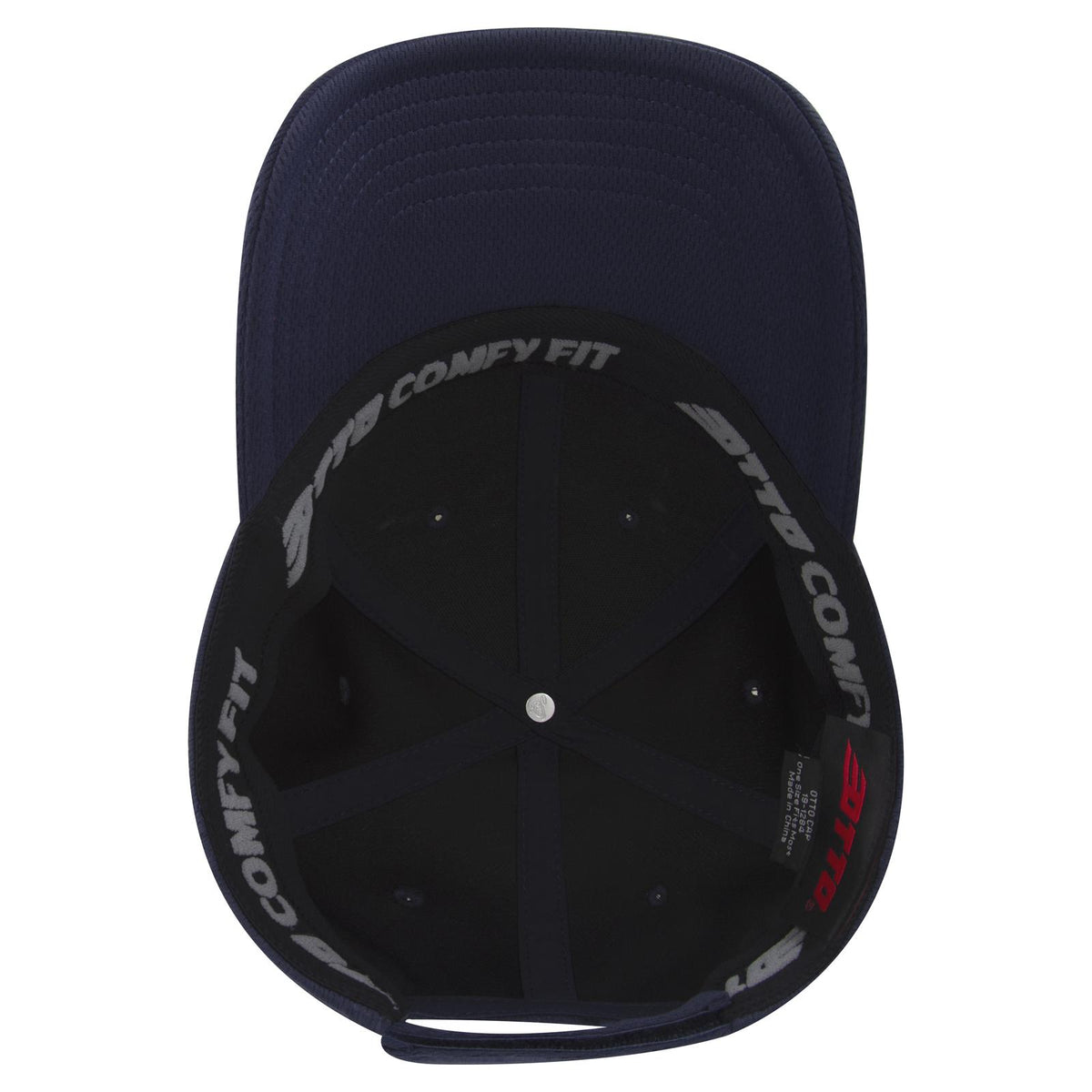 Inside View of 004 - Navy OTTO CAP "OTTO COMFY FIT" 6 Panel Low Profile Baseball Cap