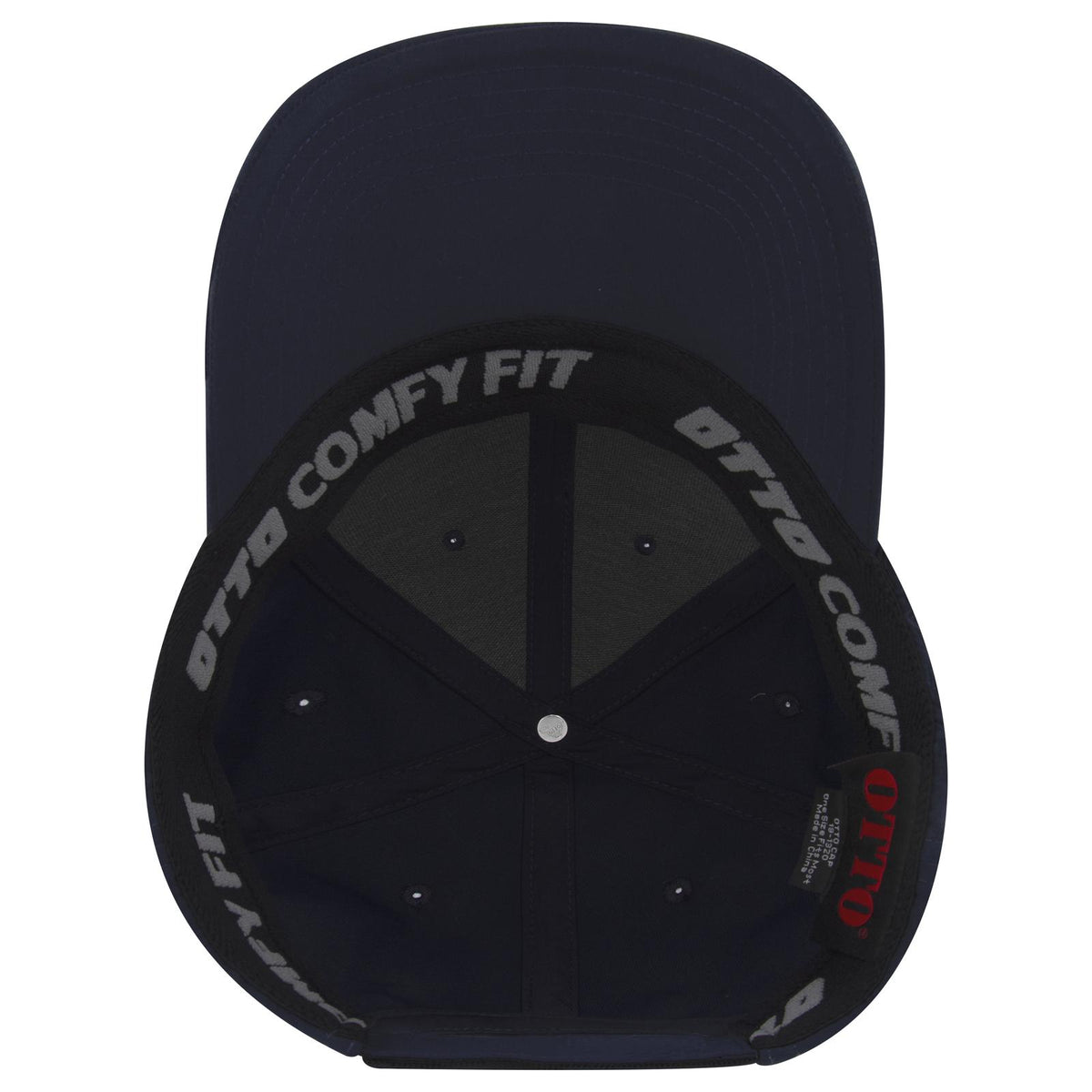Inside View of 004 - Navy OTTO CAP "OTTO COMFY FIT" 6 Panel Low Profile Baseball Cap