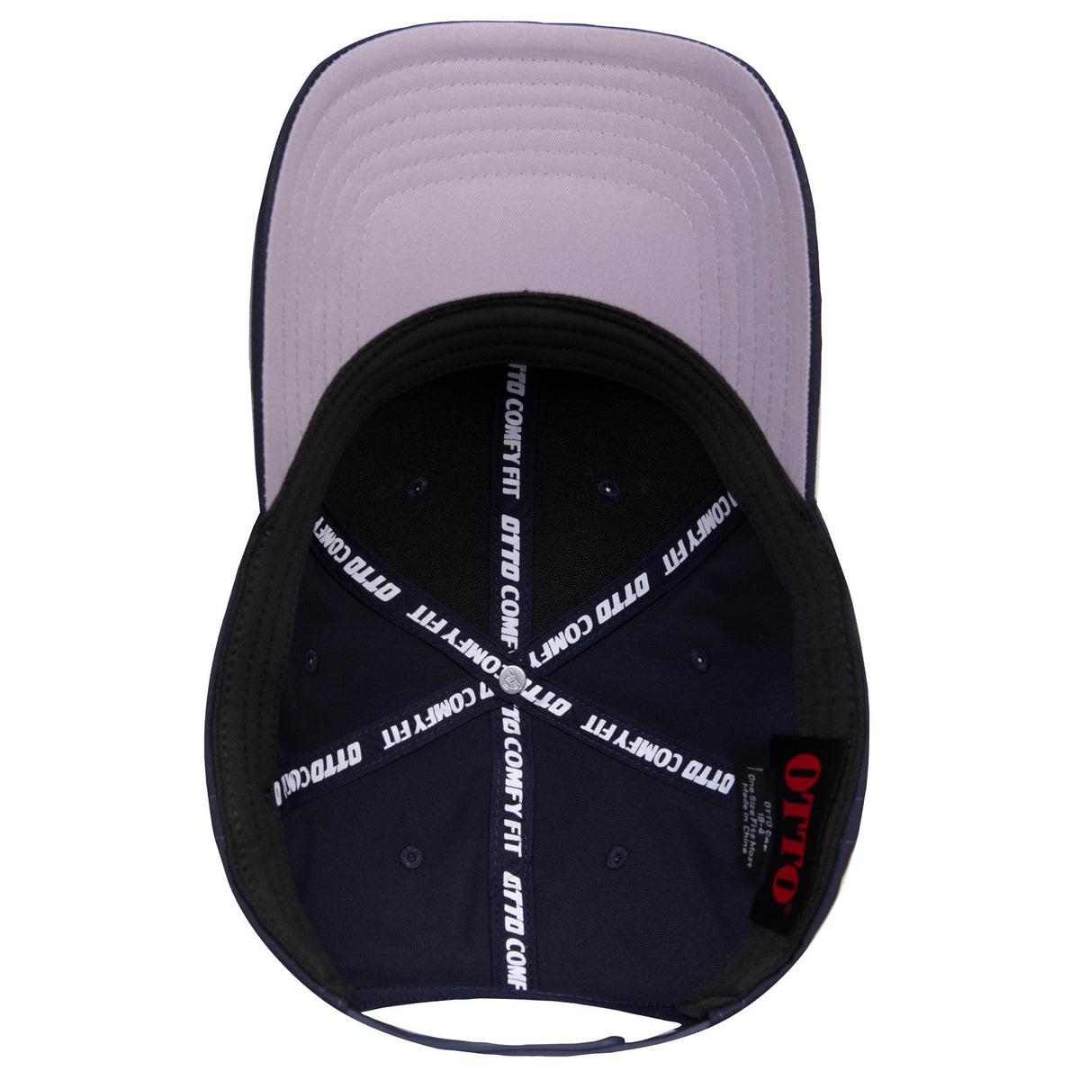 Inside View of 004 - Navy OTTO CAP "OTTO COMFY FIT" 6 Panel Low Profile Baseball Cap