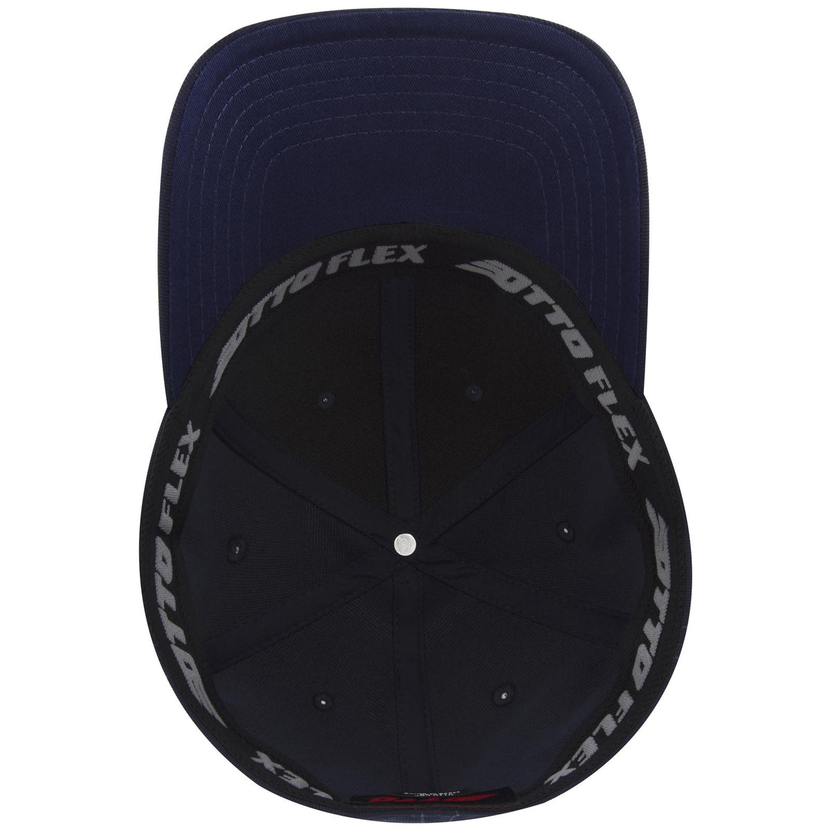 Inside View of 004 - Navy OTTO CAP "OTTO FLEX" Fitted 6 Panel Low Profile Baseball Cap