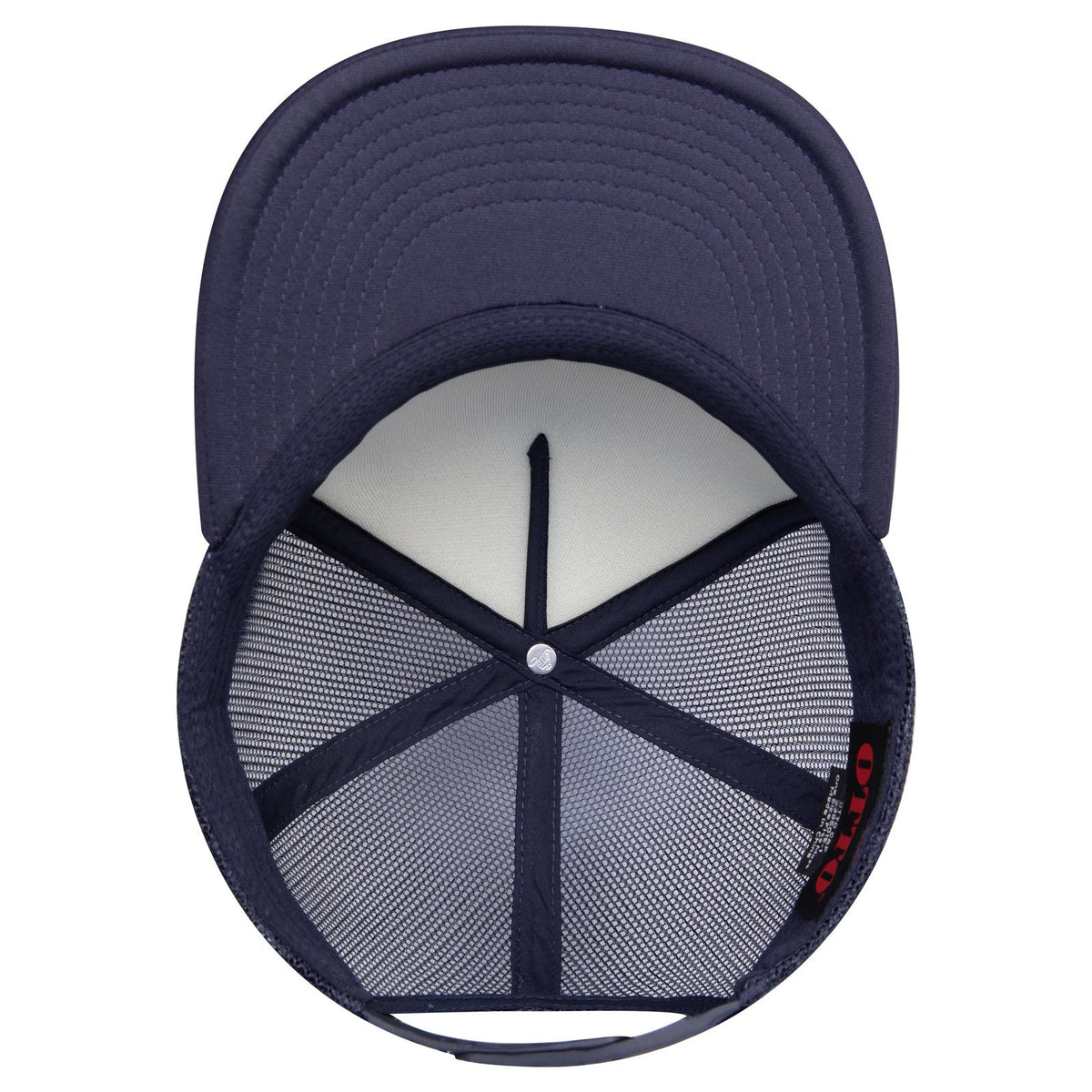 Inside View of 004 - Navy OTTO CAP "OTTO SNAP" 5 Panel Pro Style Mesh Back Trucker Snapback Hat