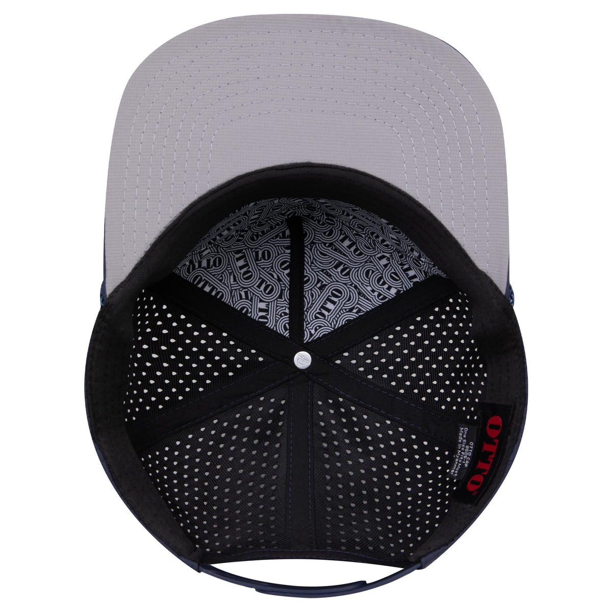 Inside View of 004 - Navy OTTO CAP "OTTO SNAP" 5 Panel Pro Style Snapback Hat