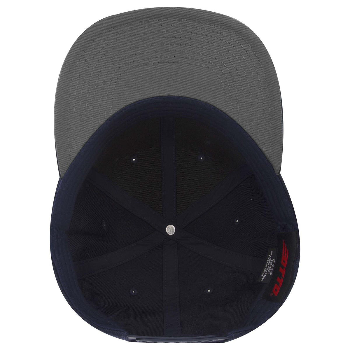 Inside View of 004 - Navy OTTO CAP "OTTO SNAP" 6 Panel Pro Style Snapback Hat