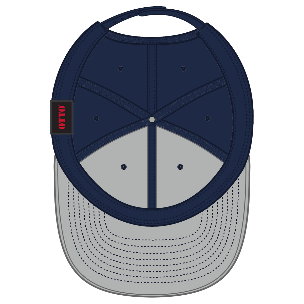 Inside View of 004 - Navy OTTO CAP “OTTO SNAP” 6 Panel Pro Style Snapback Hat