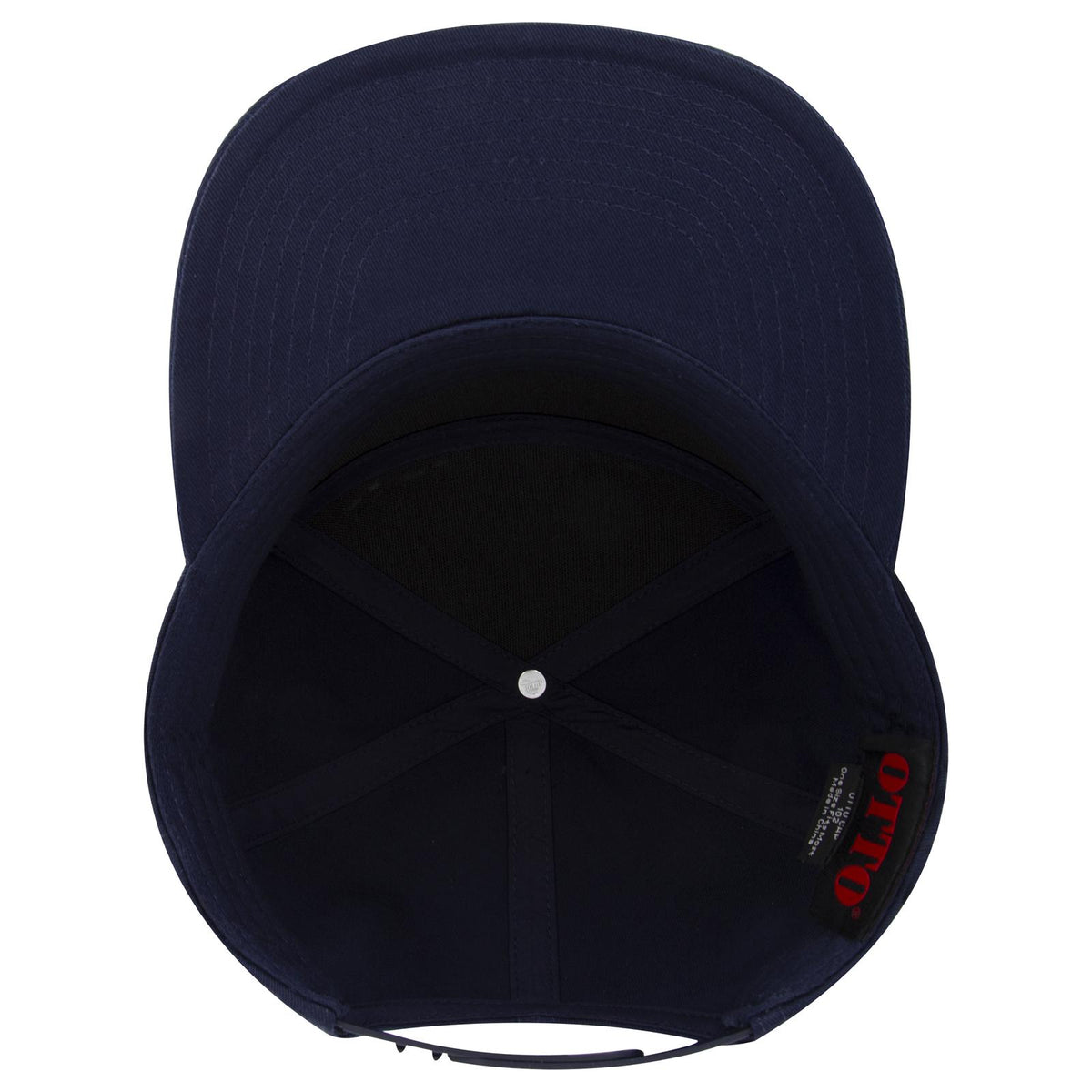 Inside View of 004 - Navy OTTO CAP "OTTO SNAP" 7 Panel Pro Style Snapback Hat