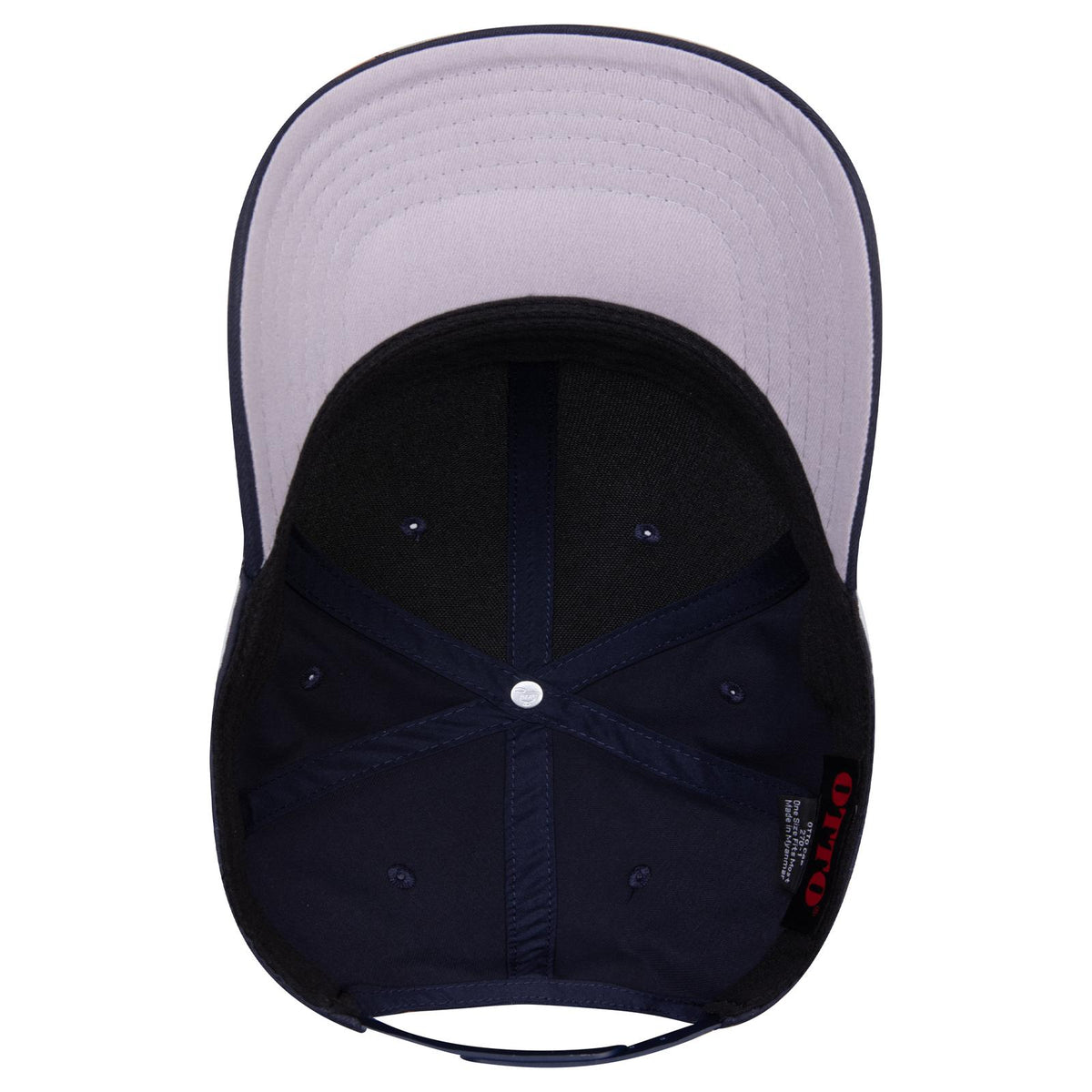 Inside View of 004 - Navy OTTO CAP Seamless 6 Panel Mid Profile Baseball Cap
