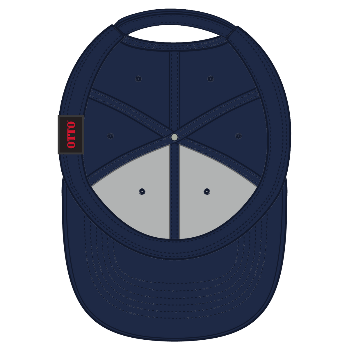 Inside View of 004 - Navy OTTO CAP UPF 50+ 6 Panel Low Profile Baseball Cap