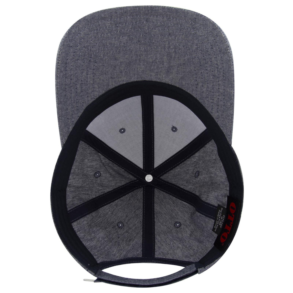 Inside View of 004A - Navy OTTO CAP 6 Panel Low Profile Baseball Cap