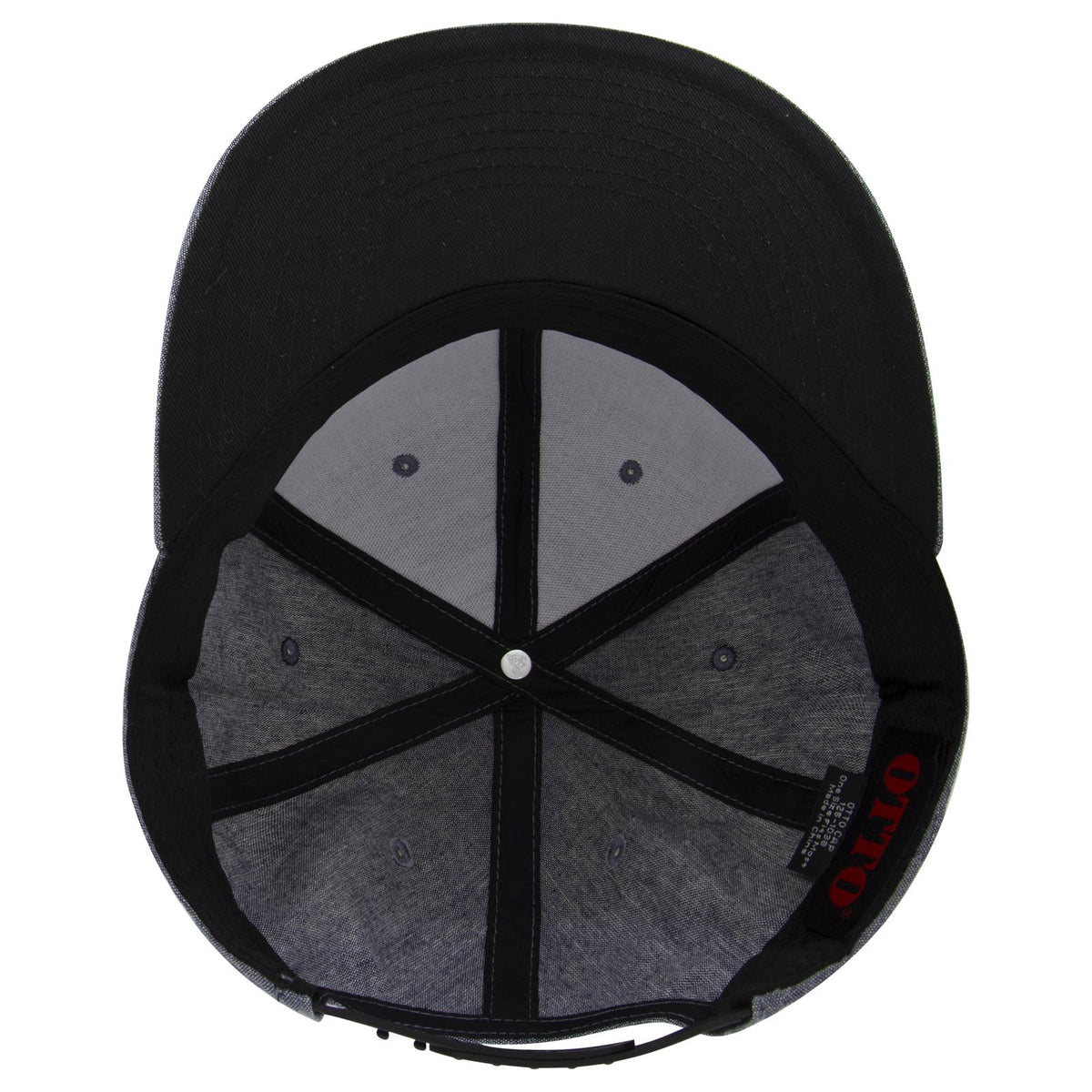 Inside View of 004A - Navy OTTO CAP “OTTO SNAP” 6 Panel Pro Style Snapback Hat