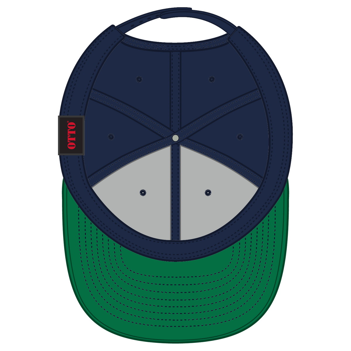 Inside View of 004A - Navy OTTO CAP "OTTO SNAP" 6 Panel Pro Style Snapback Hat