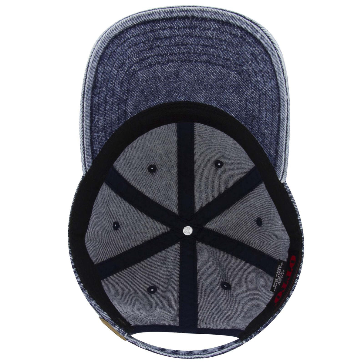 Inside View of 004D - Deep Navy OTTO CAP 6 Panel Low Profile Dad Hat