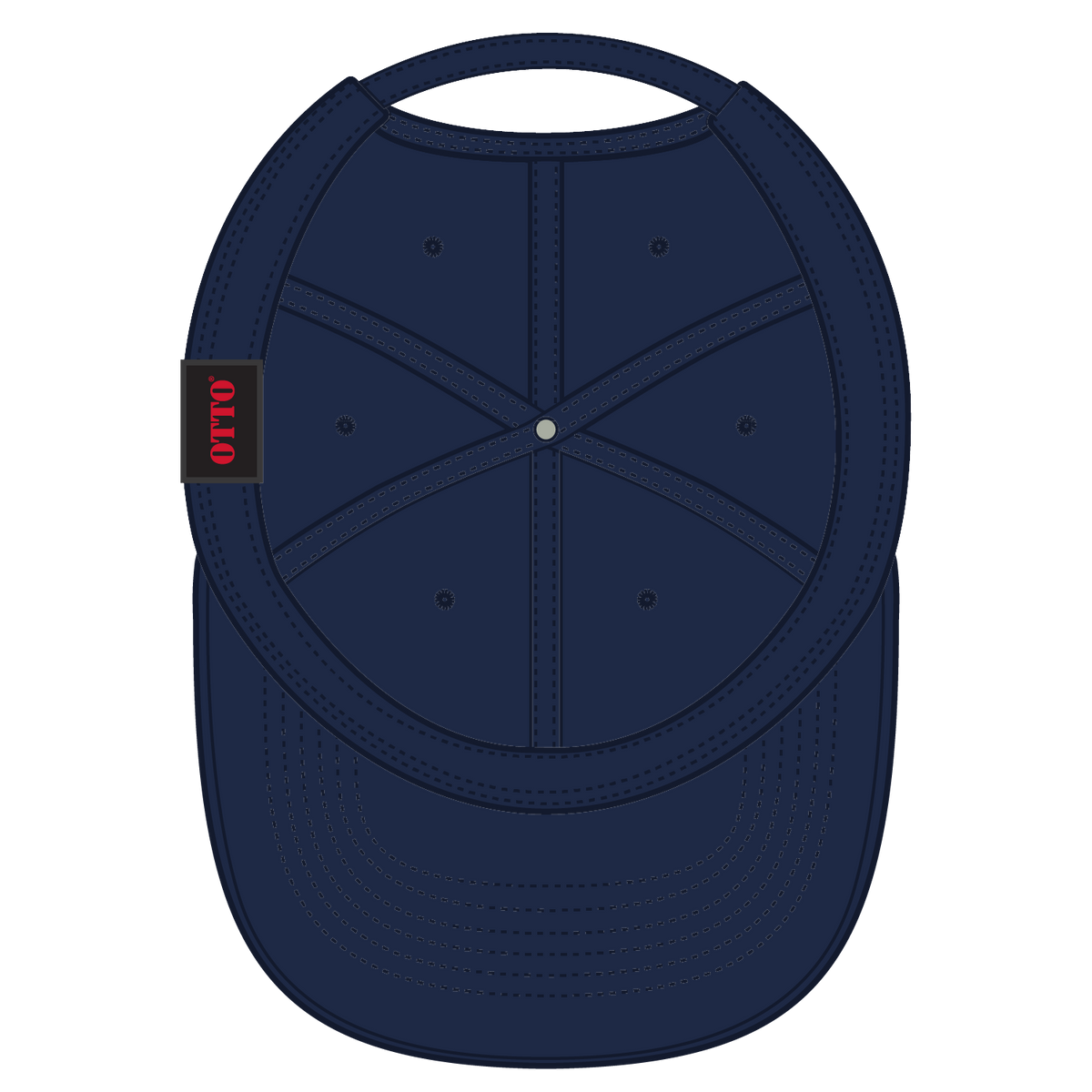Inside View of 004D - Deep Navy OTTO CAP 6 Panel Low Profile Dad Hat