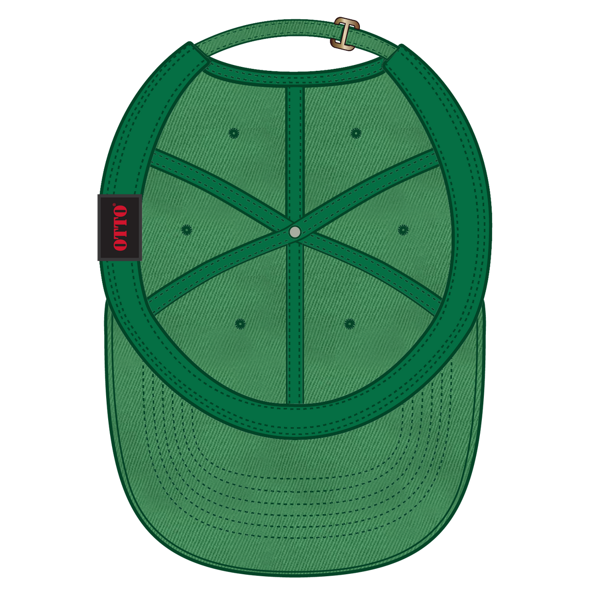 Inside View of 005 - Kelly OTTO CAP 6 Panel Low Profile Dad Hat