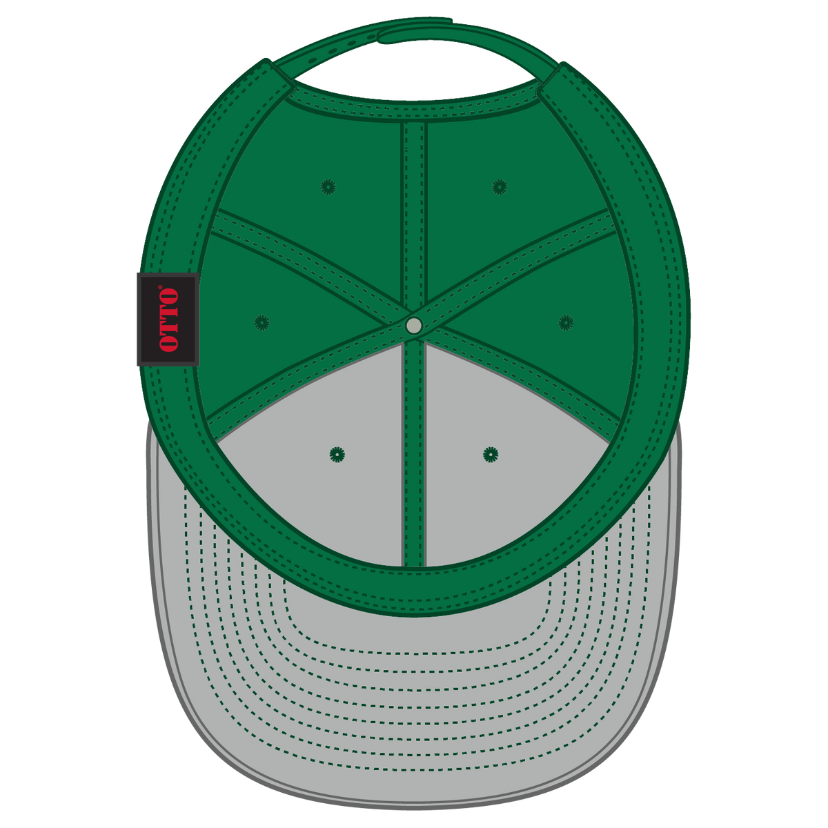 Inside View of 005 - Kelly OTTO CAP "OTTO SNAP" 6 Panel Pro Style Snapback Hat