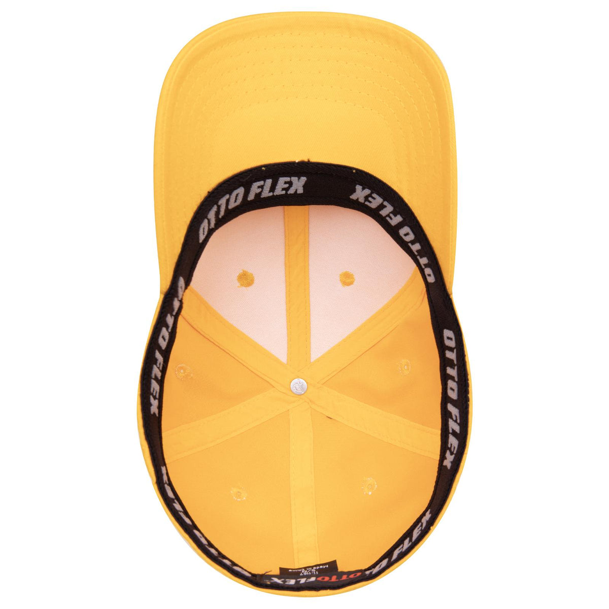 Inside View of 006 - Gold OTTO CAP "OTTO FLEX" Fitted 6 Panel Low Profile Baseball Cap