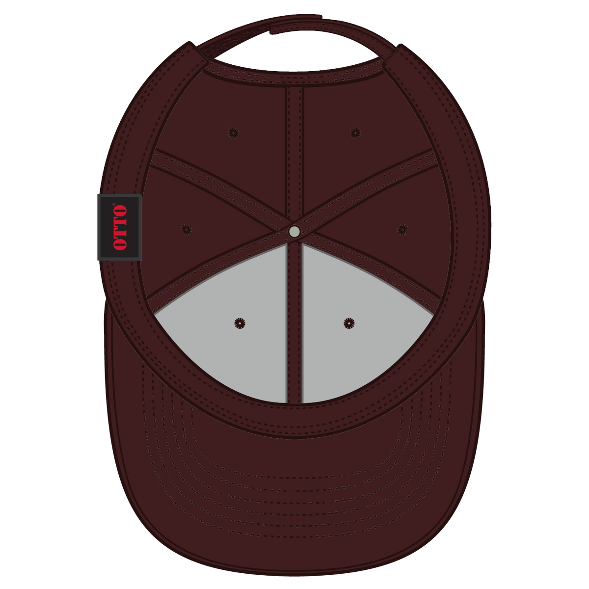 Inside View of 007 - Brown OTTO CAP 6 Panel Low Profile Baseball Cap