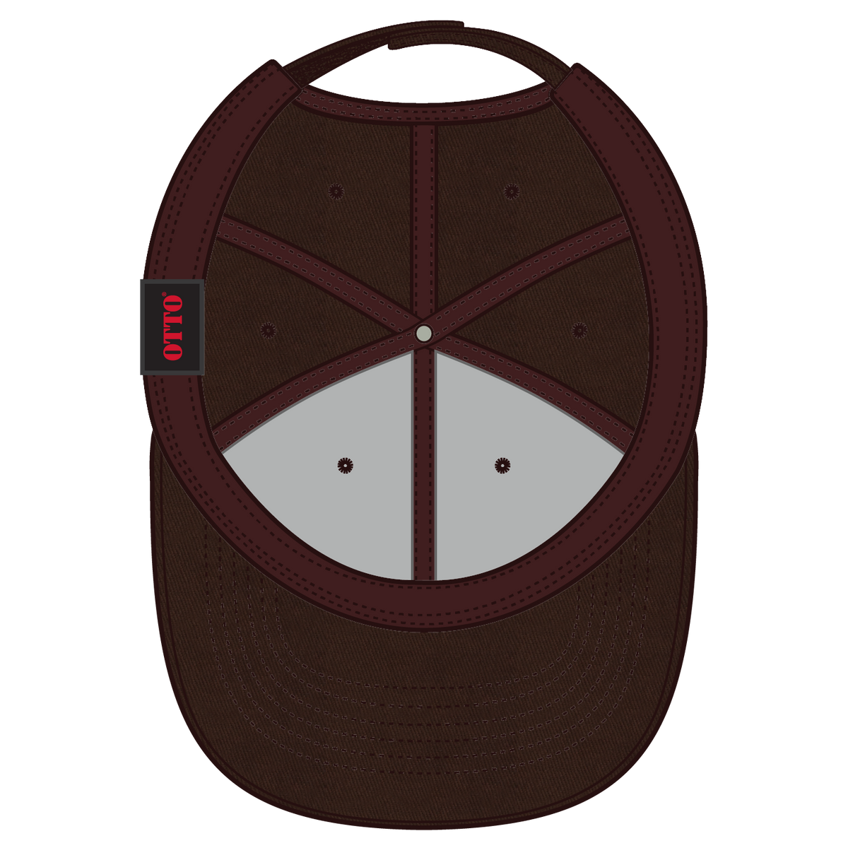 Inside View of 007 - Brown OTTO CAP 6 Panel Low Profile Baseball Cap
