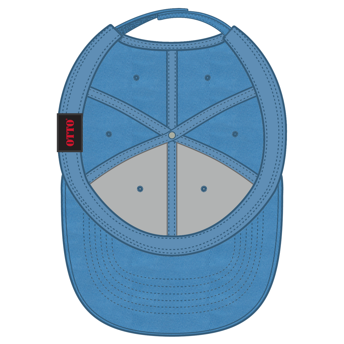 Inside View of 008 - Col. Blue OTTO CAP 6 Panel Low Profile Baseball Cap