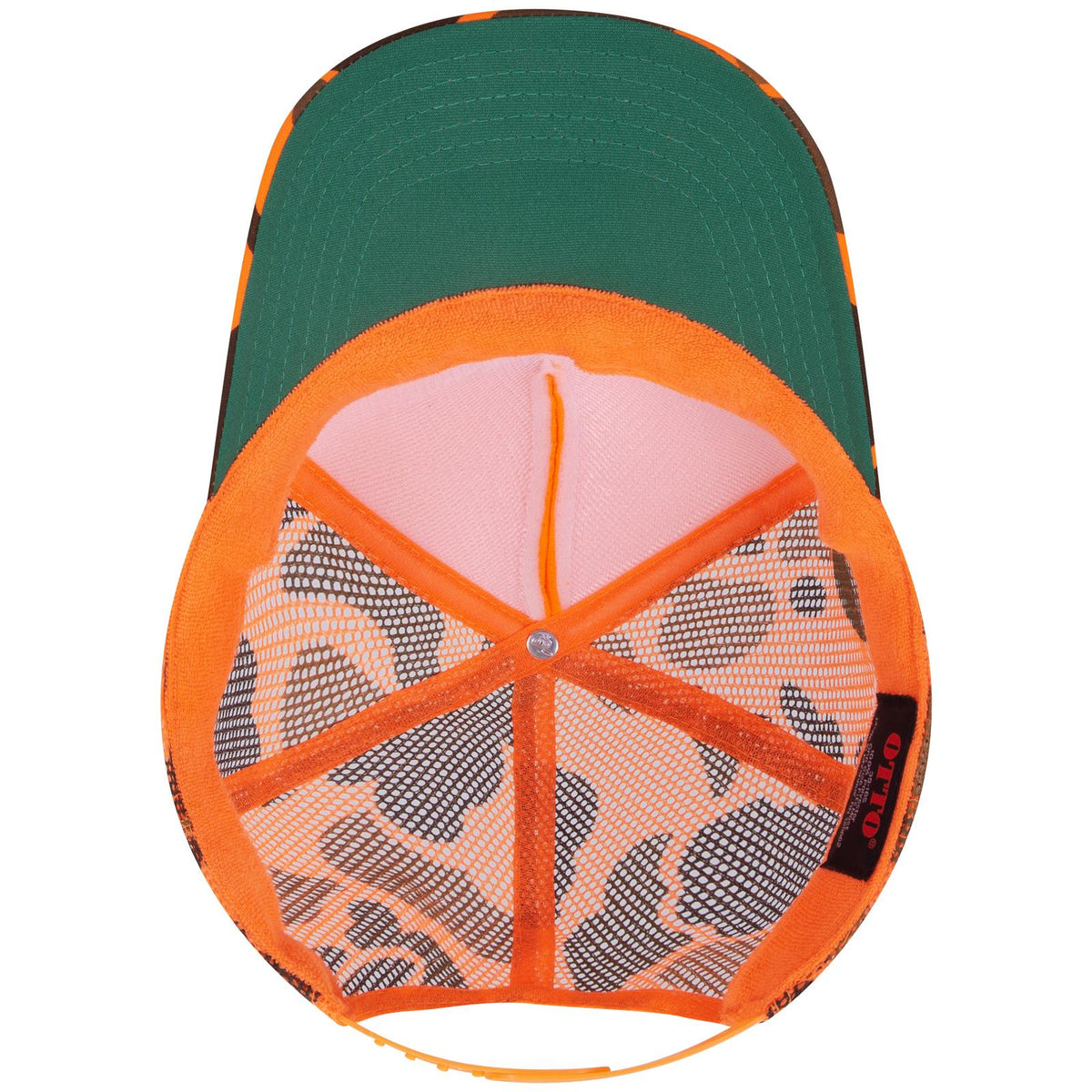 Inside View of 009CPA OTTO CAP 5 Panel High Crown Mesh Back Trucker Hat