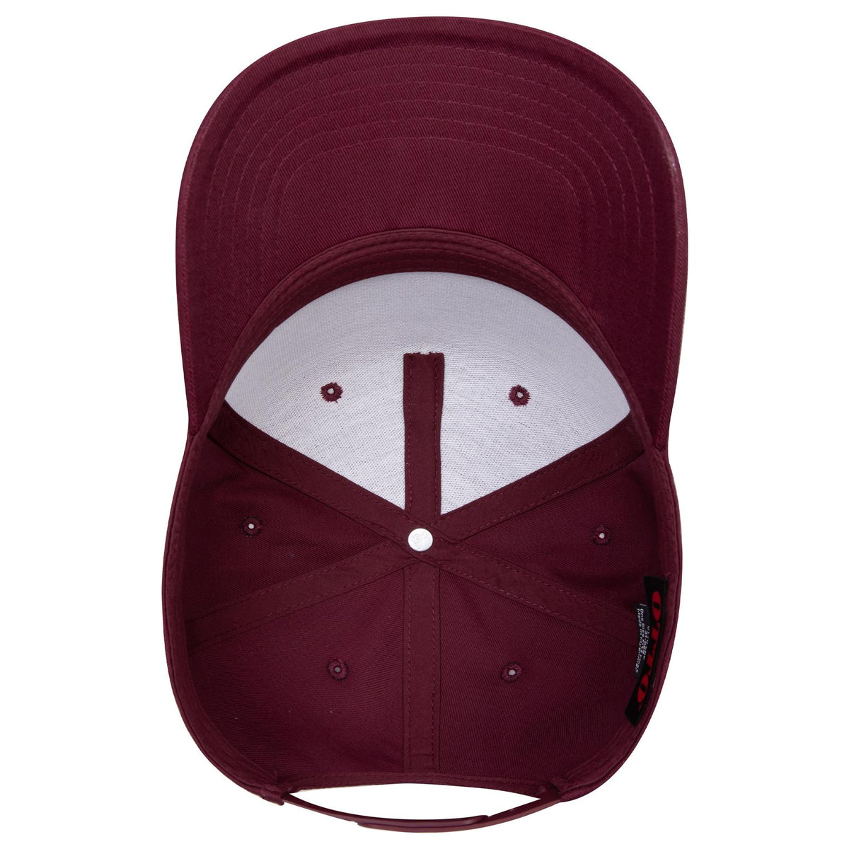 Inside View of 010 - Maroon OTTO CAP 5 Panel Mid Profile Baseball Cap