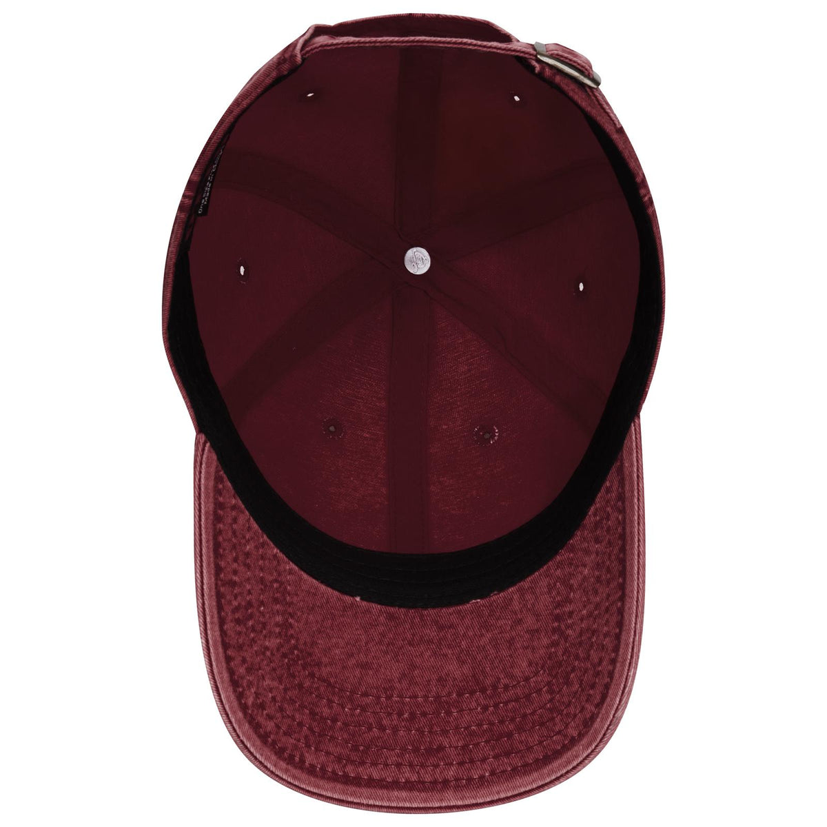 Inside View of 010 - Maroon OTTO CAP 6 Panel Low Profile Dad Hat