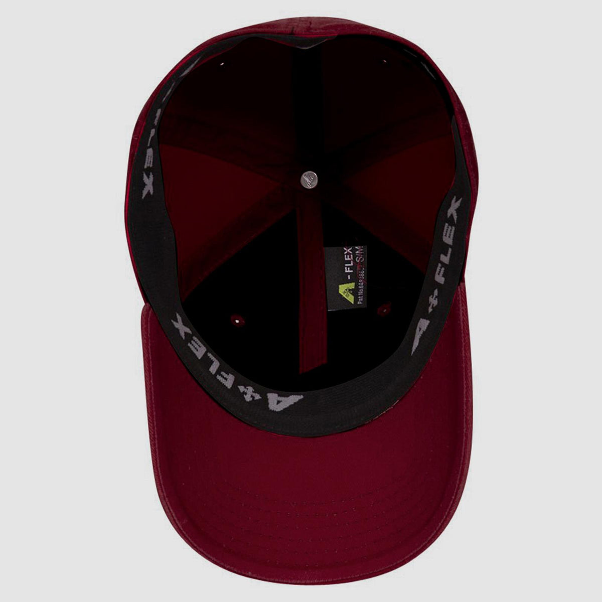Inside View of 010 - Maroon OTTO CAP "OTTO A-FLEX" Fitted 6 Panel Low Profile Baseball Cap