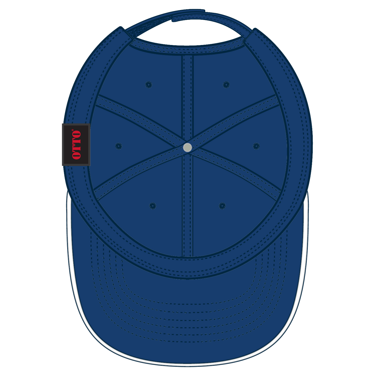 Inside View of 010116 - Ryl/Ryl/Wht OTTO CAP 6 Panel Low Profile Baseball Cap