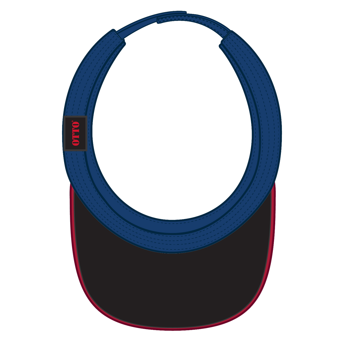 Inside View of 010206 - Ryl/Red/Gld OTTO CAP Sun Visor