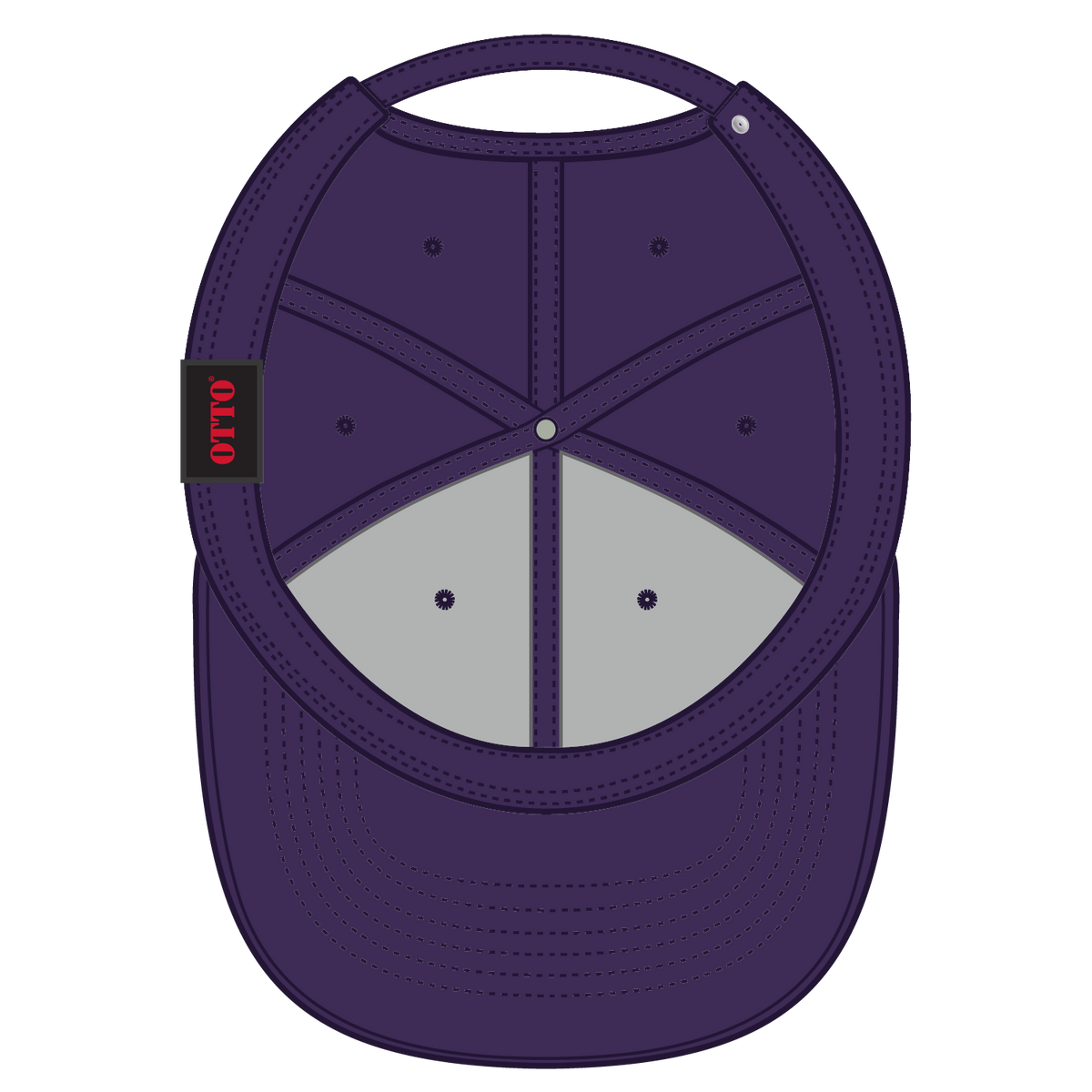Inside View of 011 - Purple OTTO CAP 6 Panel Low Profile Baseball Cap