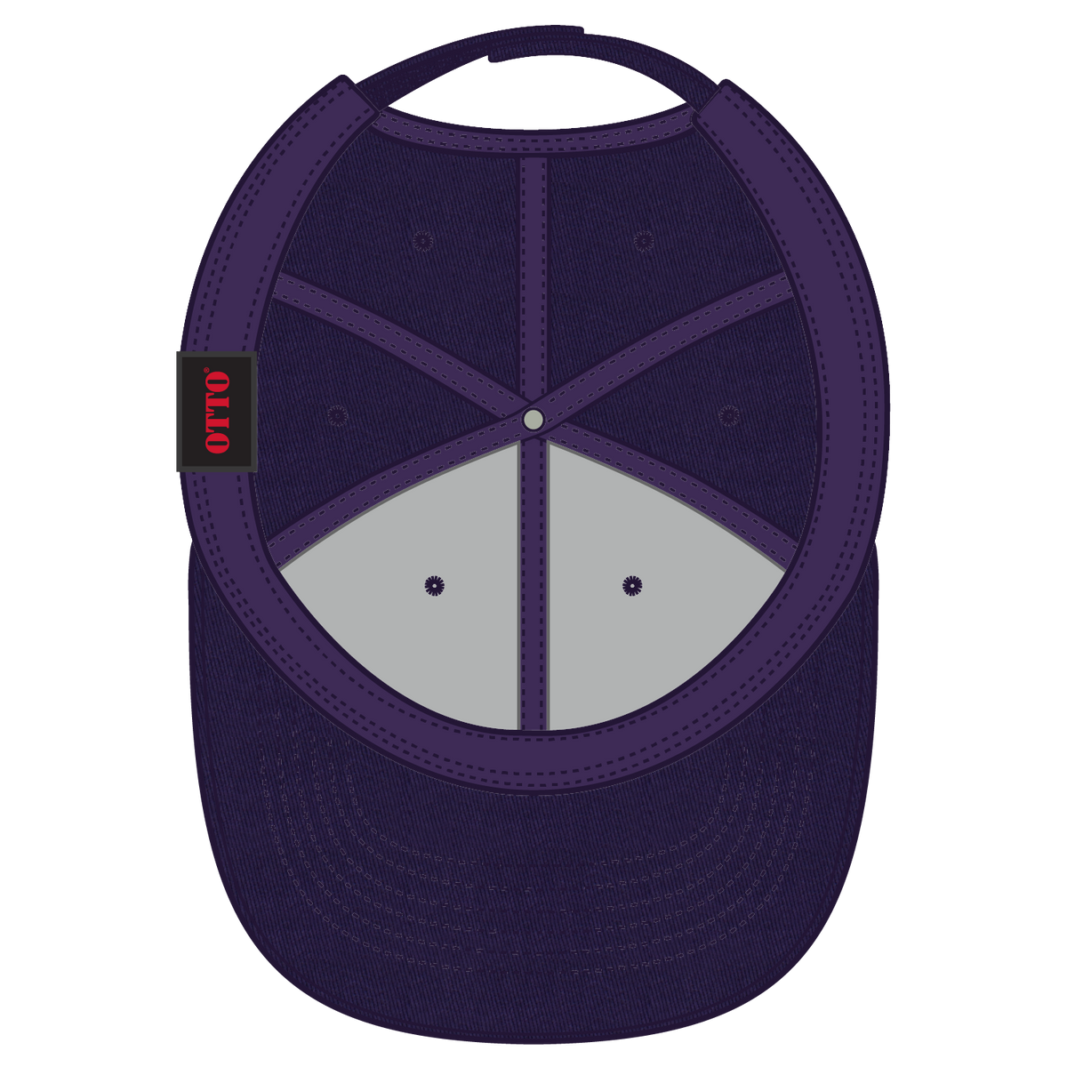 Inside View of 011 - Purple OTTO CAP 6 Panel Low Profile Baseball Cap