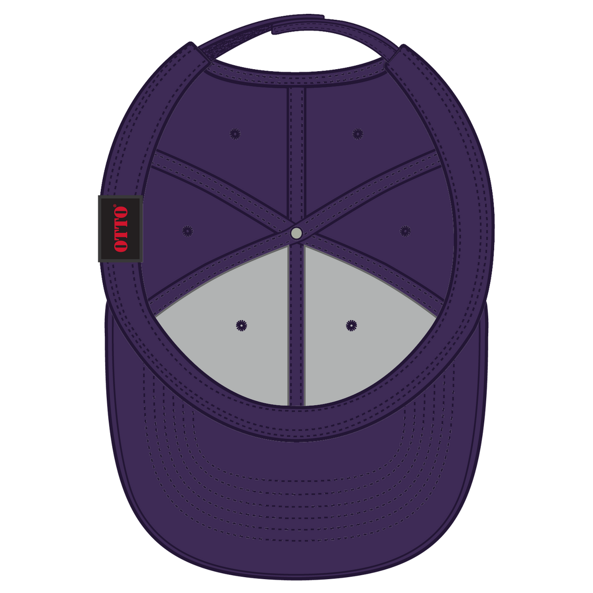 Inside View of 011 - Purple OTTO CAP 6 Panel Low Profile Baseball Cap