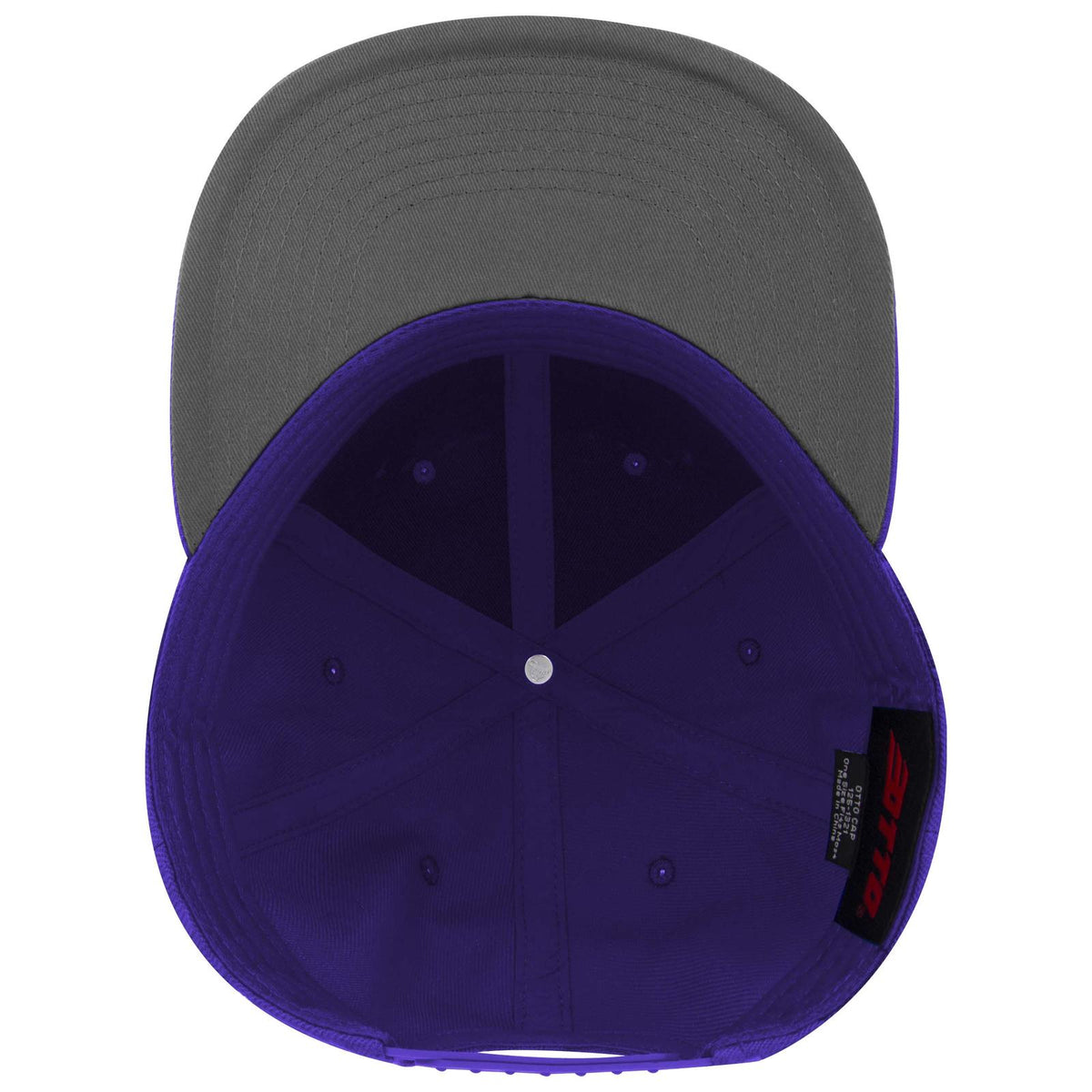 Inside View of 011 - Purple OTTO CAP "OTTO SNAP" 6 Panel Pro Style Snapback Hat
